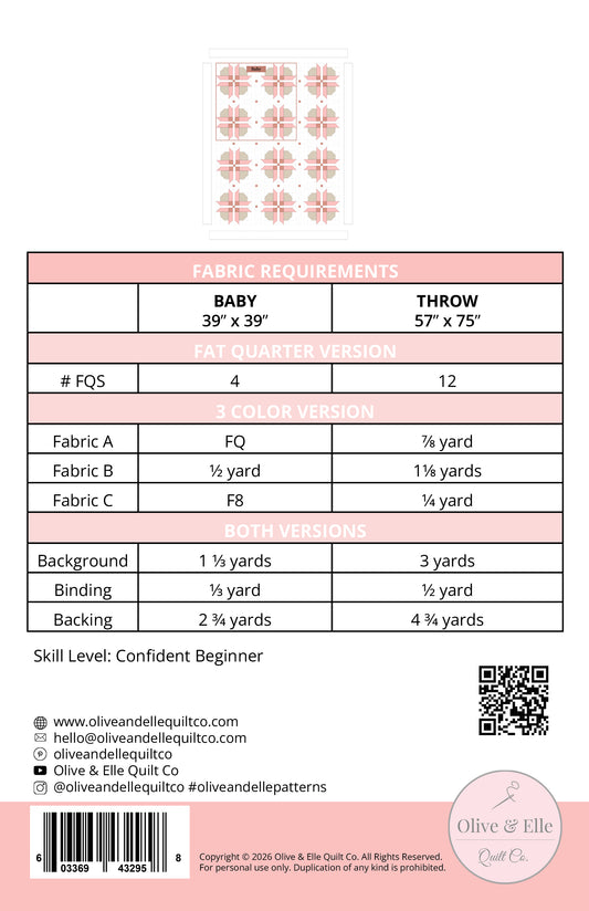 Cora Belle Quilt Pattern | PDF