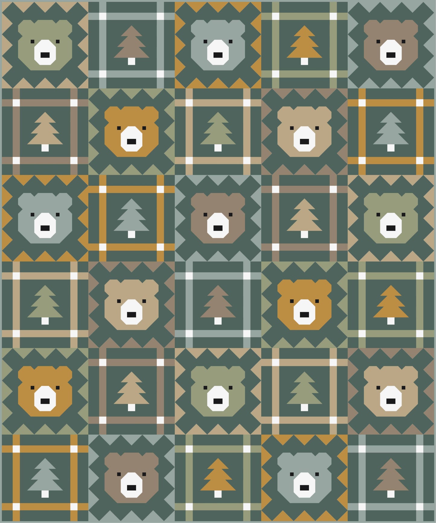 Grizzly Grove Quilt Kit | Pen + Paper Patterns Inspired Bundle