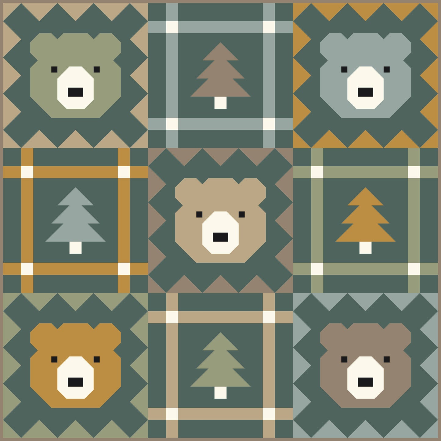 Grizzly Grove Quilt Kit | Pen + Paper Patterns Inspired Bundle
