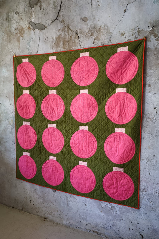 Retro Ornaments 2.0 Quilt Kit | Cactus Flower Edition | Lo & Behold Stitchery Pattern Sold Separately