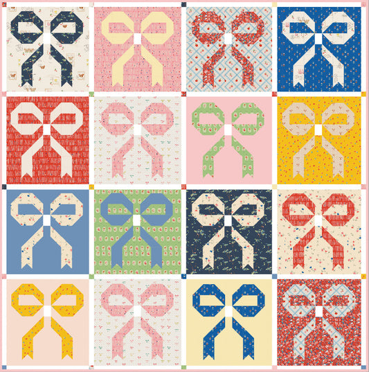 PRE SALE Ribbons & Bows Quilt Kit | Featuring Art Gallery Fabrics: Minimo
