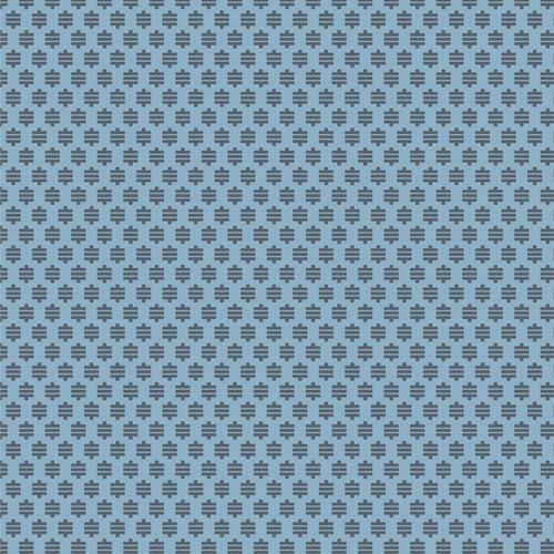 Patterned blue background with small geometric shapes