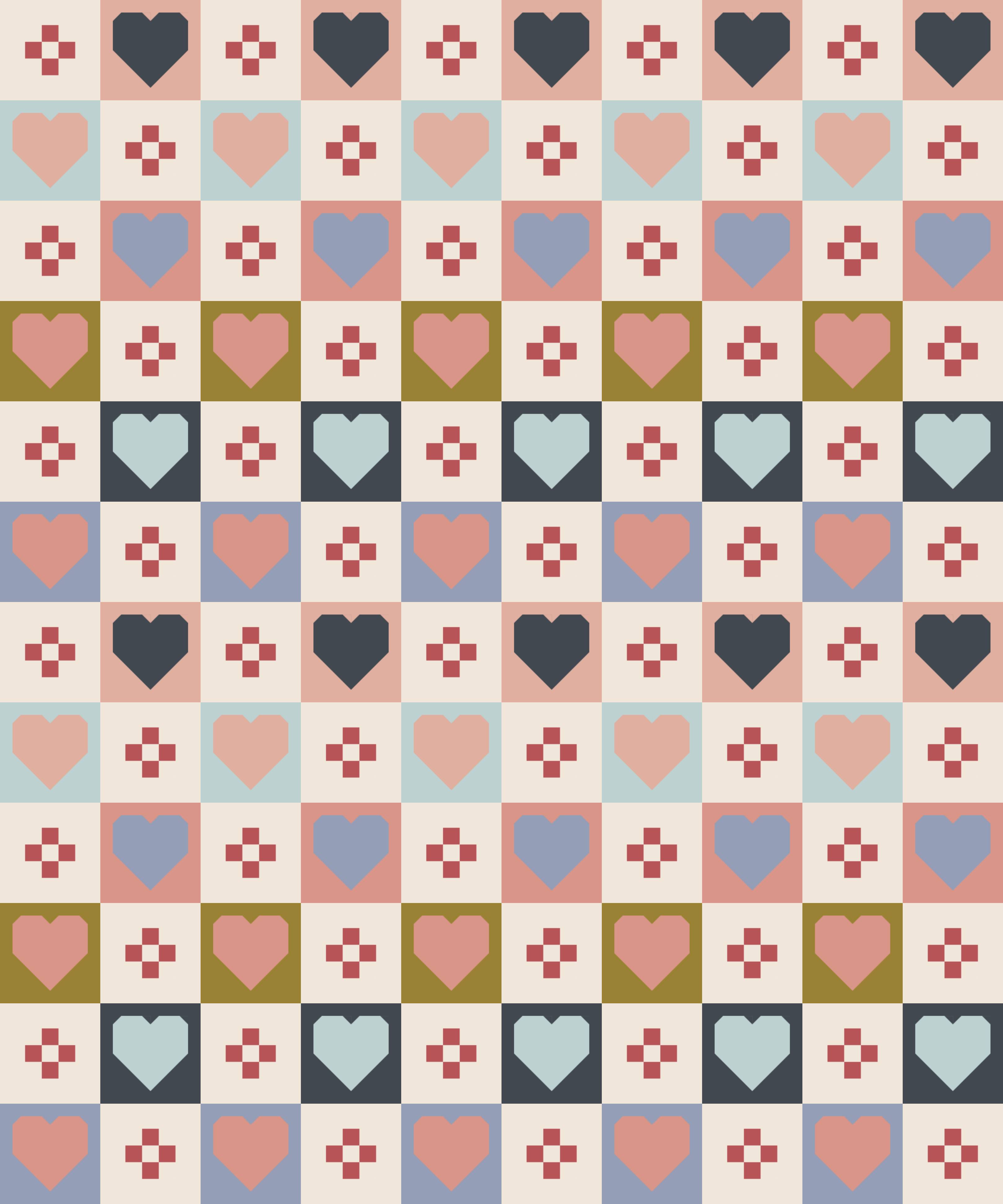 Cozy Checkered Hearts Quilt Kit | Quilty Love Pattern – Olive & Elle ...