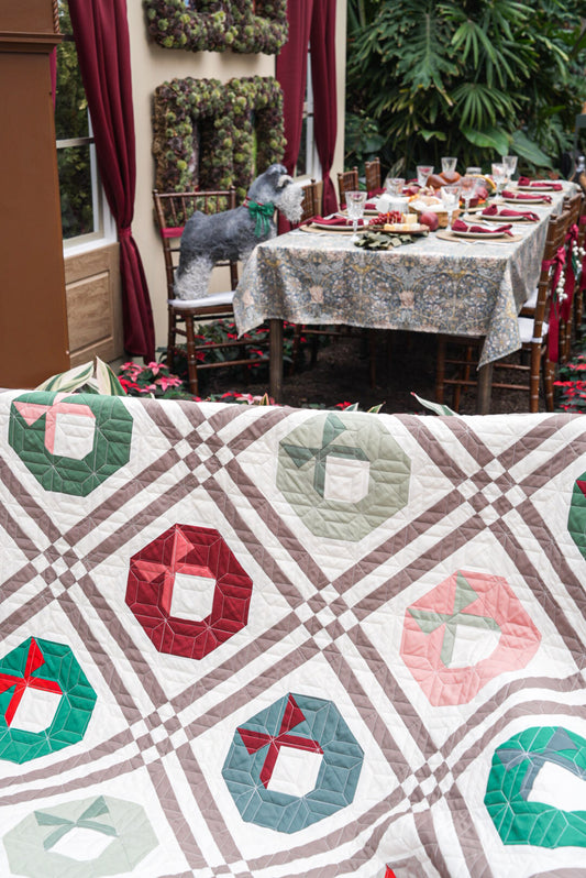 Tinsel Wreath Quilt Kit | Due North Handmade Pattern
