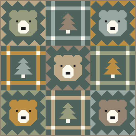 Grizzly Grove Quilt Kit | Pen + Paper Patterns Inspired Bundle