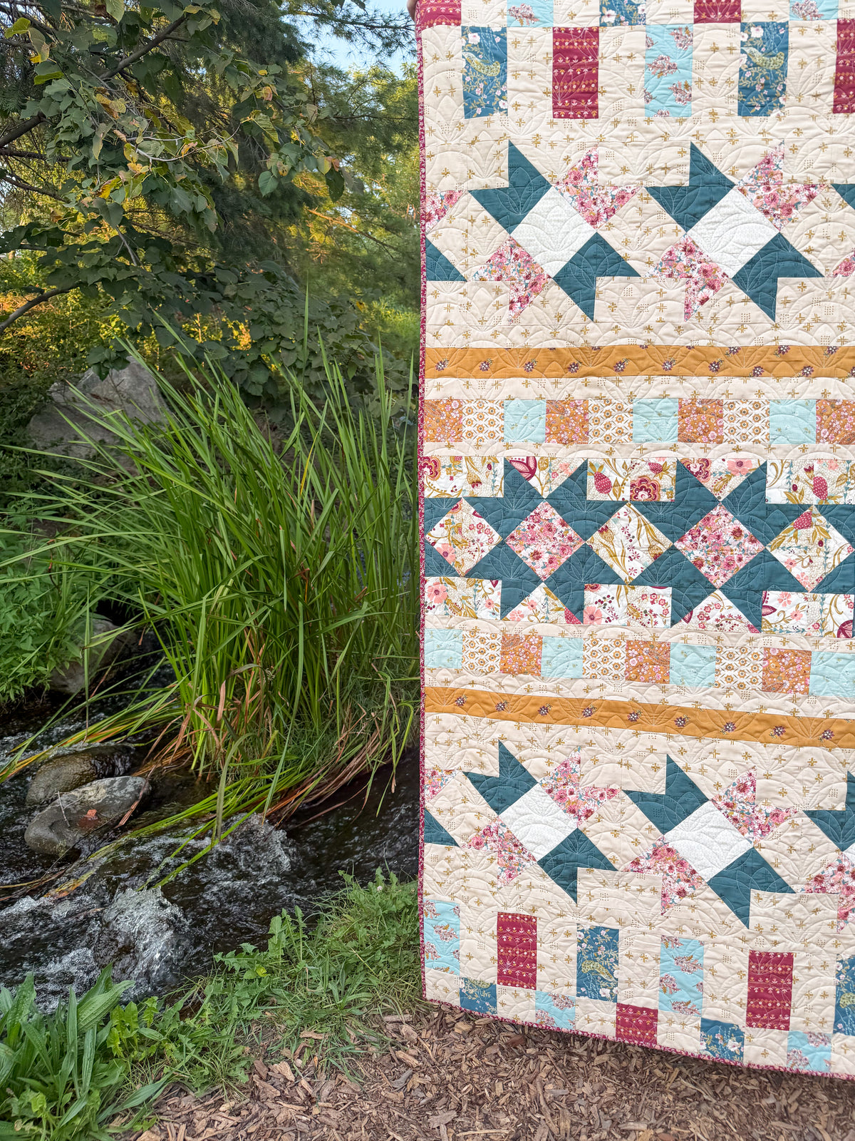 Starburst Tapestry Quilt Kit | AGF Charming One | Colt & Lamb Pattern Sold Separately