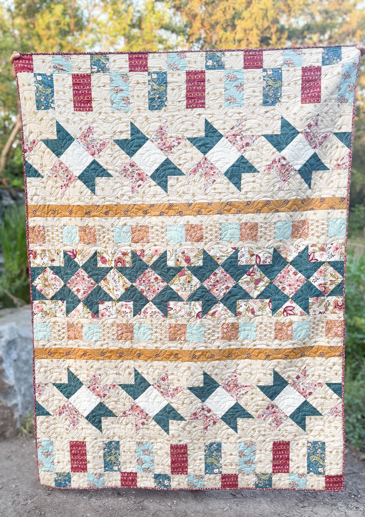 Starburst Tapestry Quilt Kit | AGF Charming One | Colt & Lamb Pattern Sold Separately