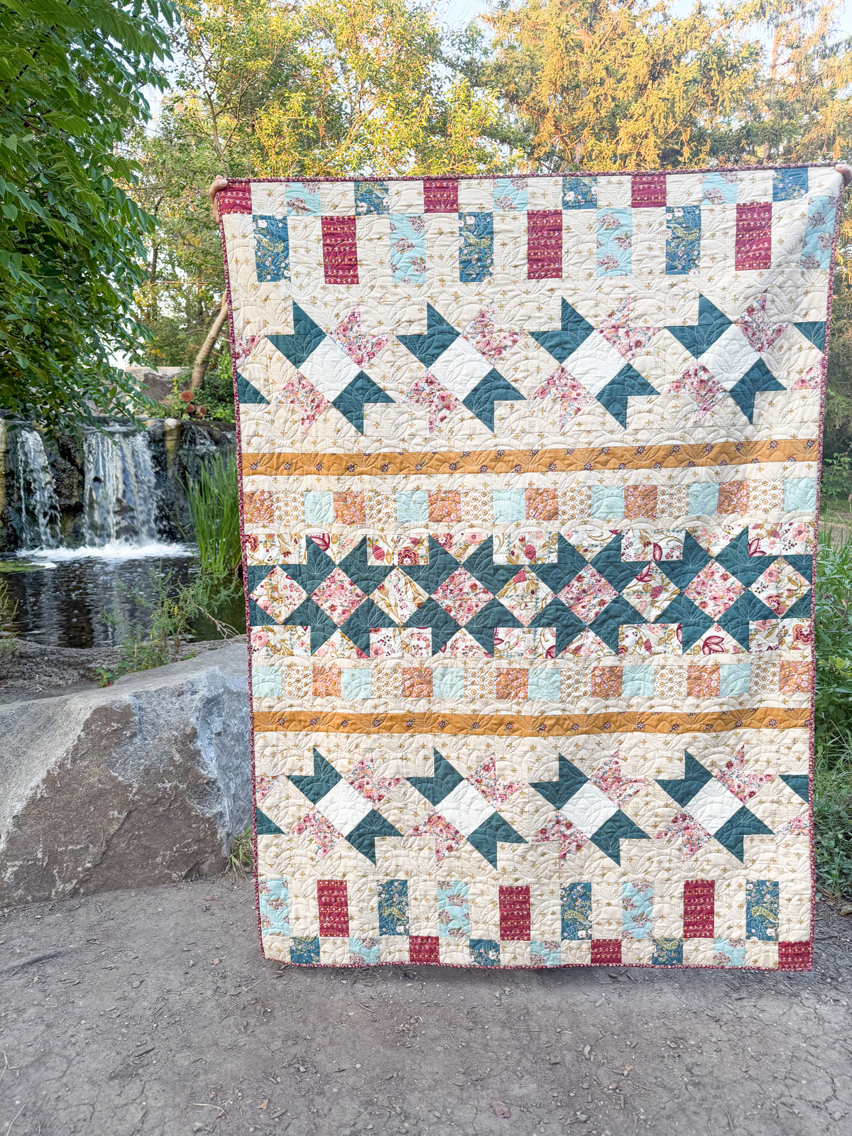 Starburst Tapestry Quilt Kit | AGF Charming One | Colt & Lamb Pattern Sold Separately