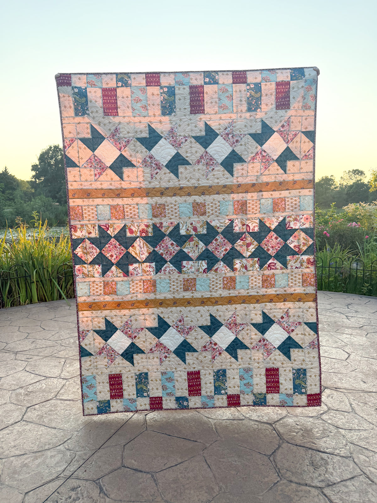 Starburst Tapestry Quilt Kit | AGF Charming One | Colt & Lamb Pattern Sold Separately