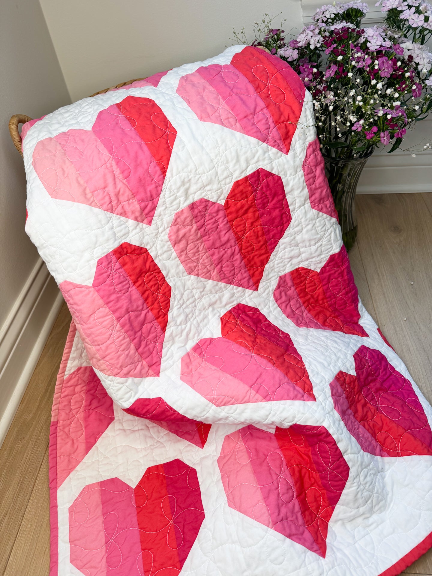 Ombre Infinite Hearts | Quilty Love Pattern