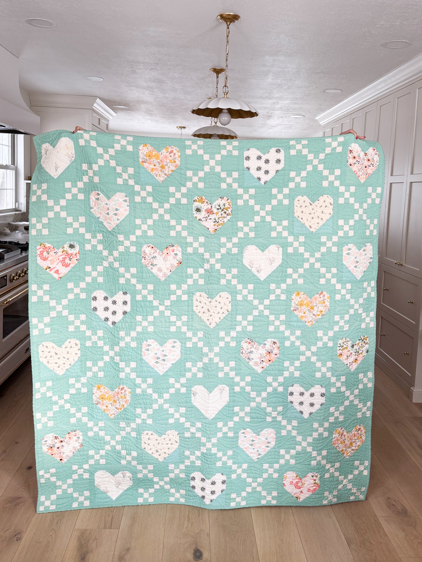 Heirloom Hearts Quilt Kit | Lo & Behold Stitchery Pattern