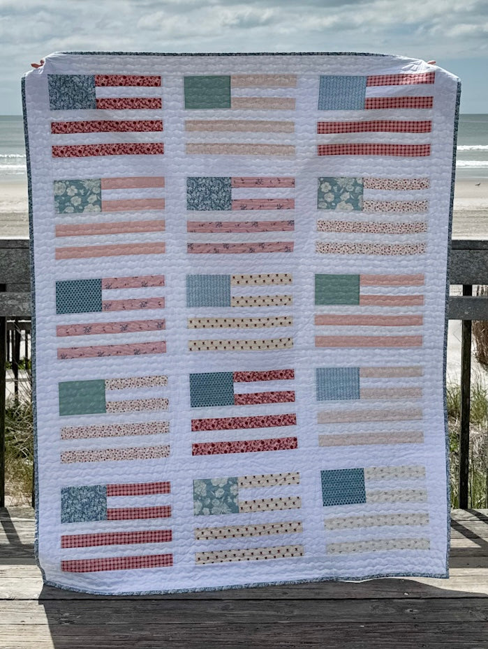 Coastal Flag Quilt Kit | Stars & Stripes Inspired