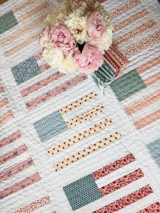Coastal Flag Quilt Kit | Stars & Stripes Inspired