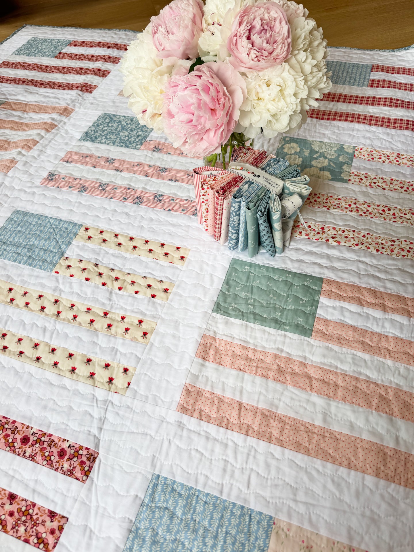 Coastal Flag Quilt Kit | Stars & Stripes Inspired