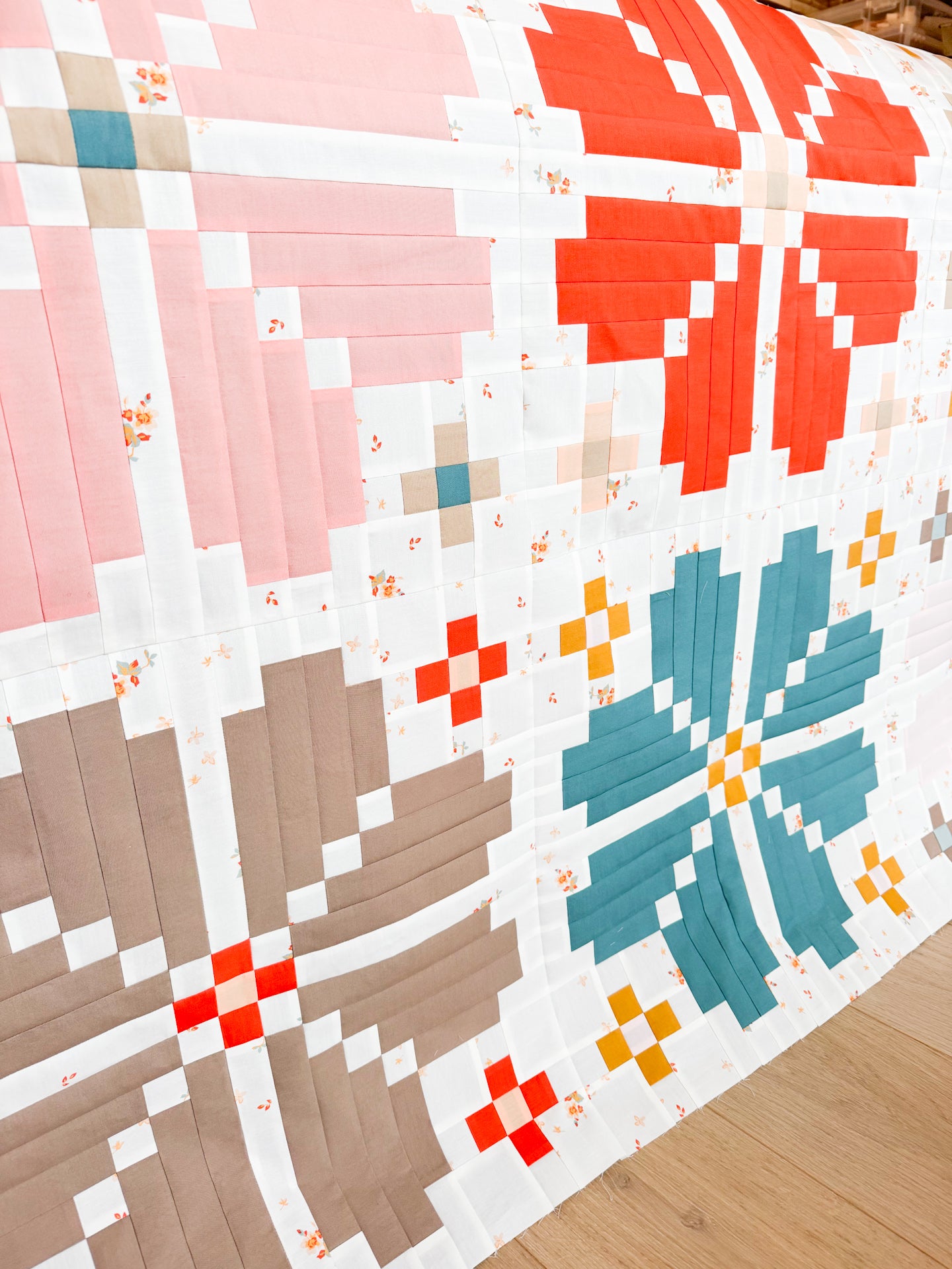 Knitted Blooms Quilt Kit