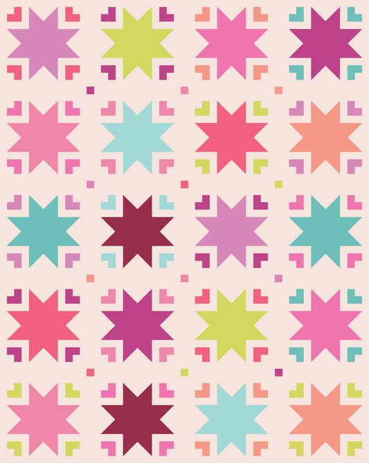 Heirloom Sky Quilt Kit | Retro Edition | Modern Charm Stitchery Pattern Sold Separately