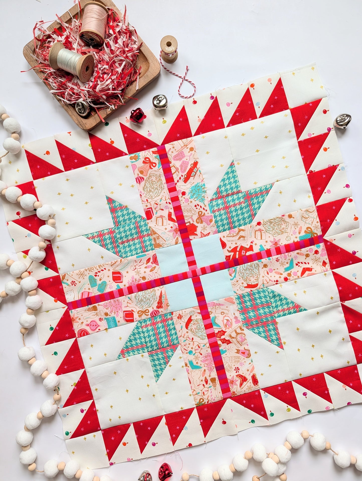 Peppermint Presents Quilt Kit | A Stitch is a Stitch Pattern