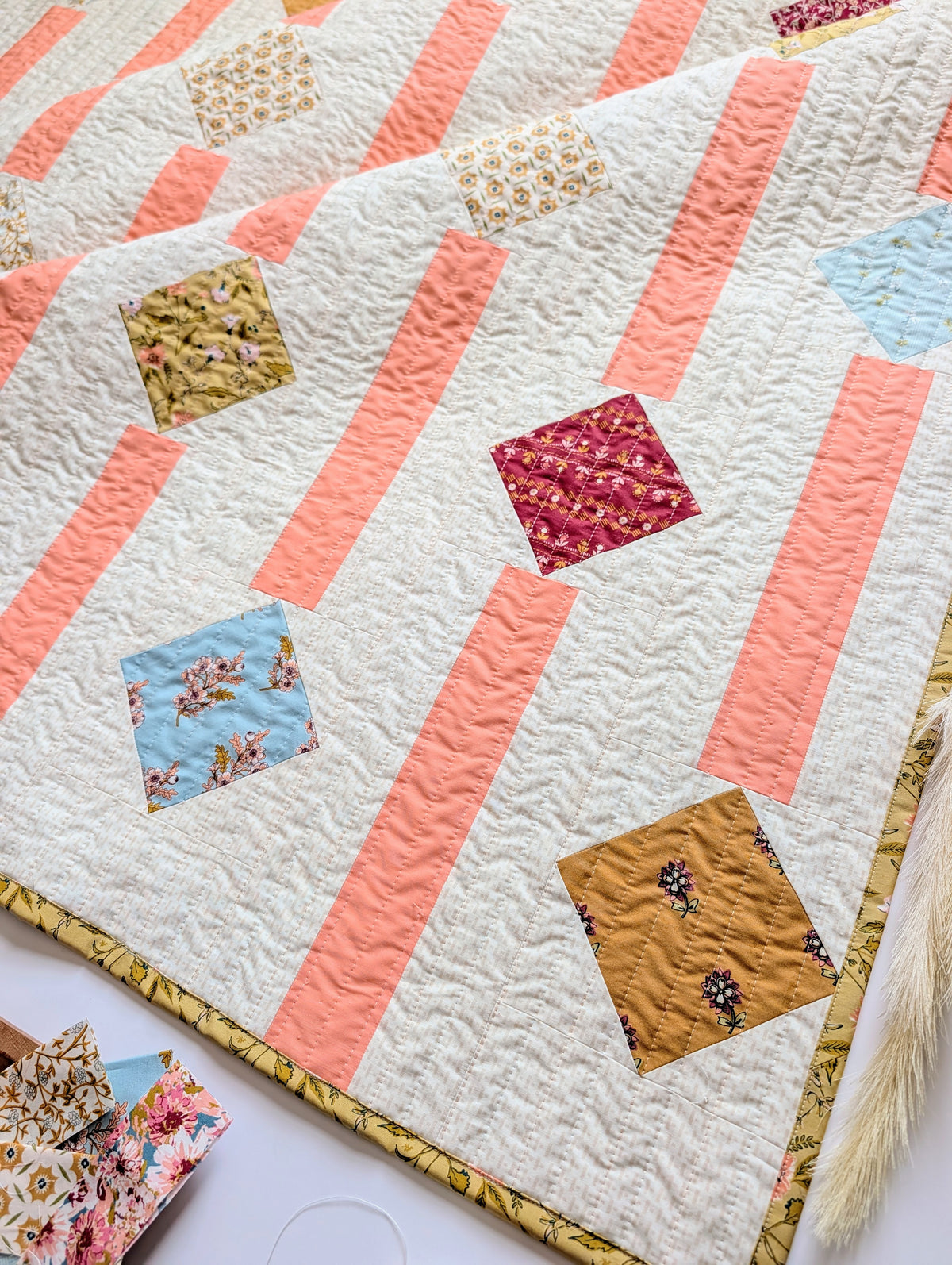 Delightful Diamonds Quilt Kit | AGF Charming One | A Stitch is a Stitch Pattern Sold Separately