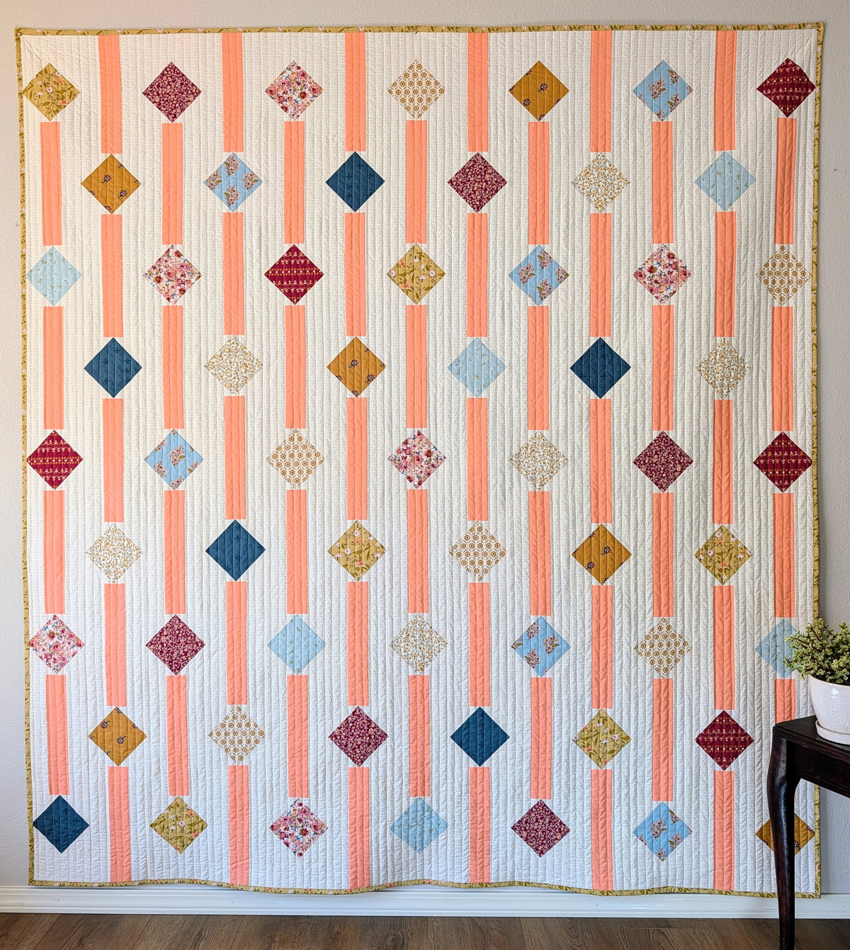 Delightful Diamonds Quilt Kit | AGF Charming One | A Stitch is a Stitch Pattern Sold Separately