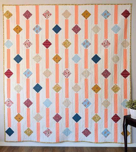 Delightful Diamonds Quilt Kit | AGF Charming One | A Stitch is a Stitch Pattern Sold Separately