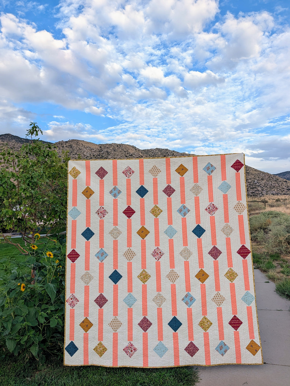 Delightful Diamonds Quilt Kit | AGF Charming One | A Stitch is a Stitch Pattern Sold Separately