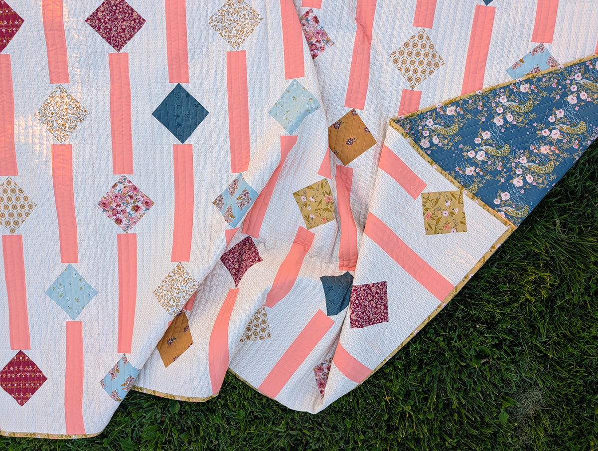 Delightful Diamonds Quilt Kit | AGF Charming One | A Stitch is a Stitch Pattern Sold Separately