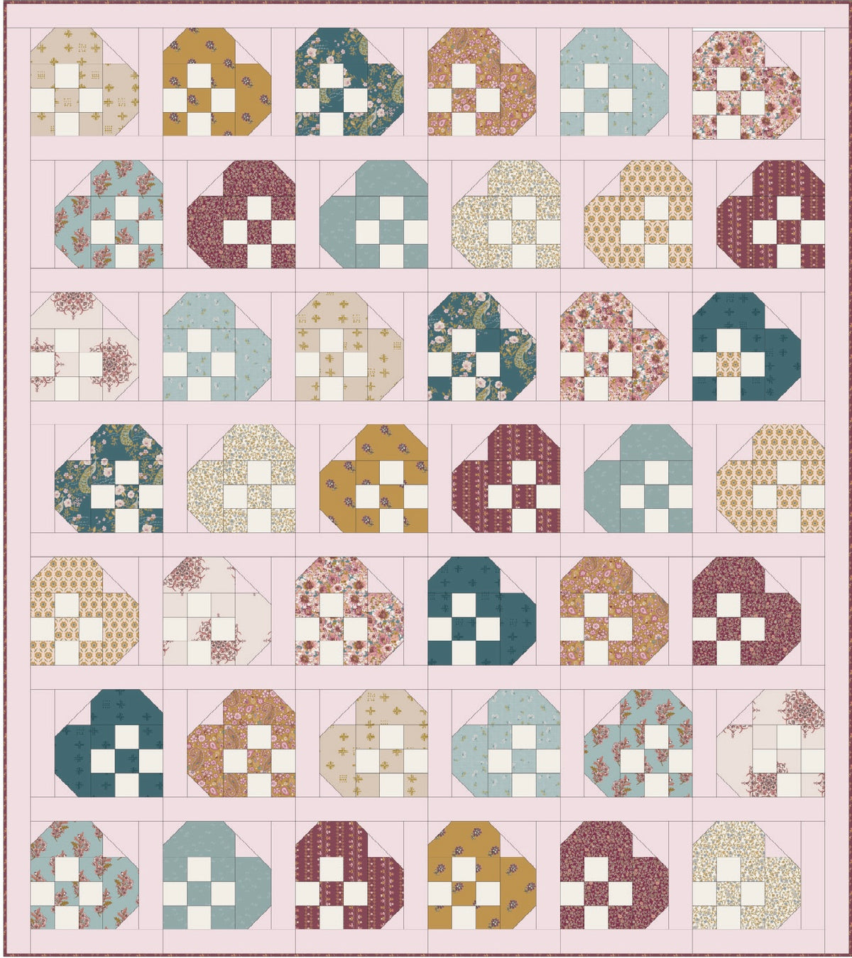 Patchwork Hearts Quilt Kit | AGF Charming One Edition | Sharon Holland Designs