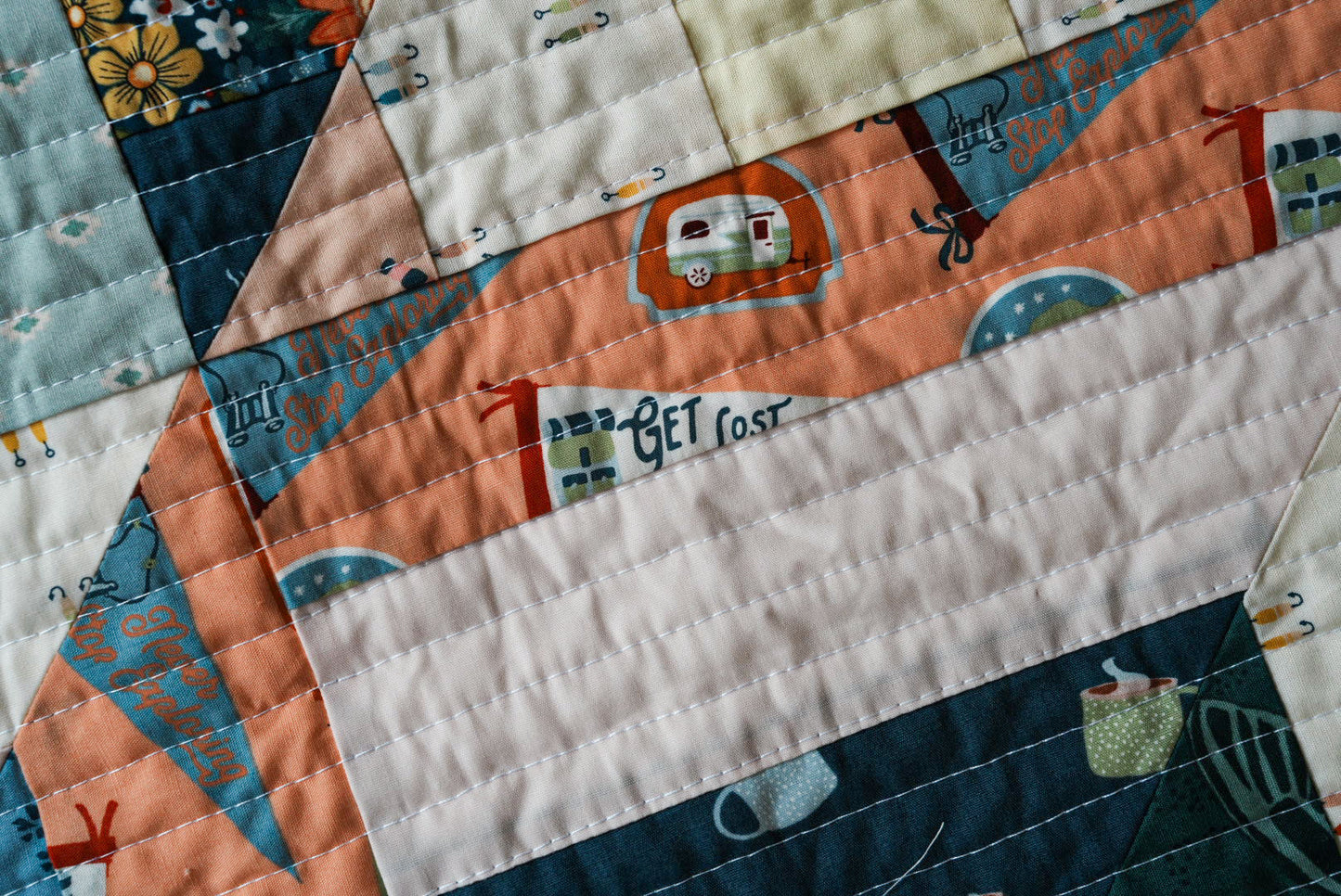 Happy Camper Lucky Log Cabins Quilt Kit | Quilt Love Pattern Inspired