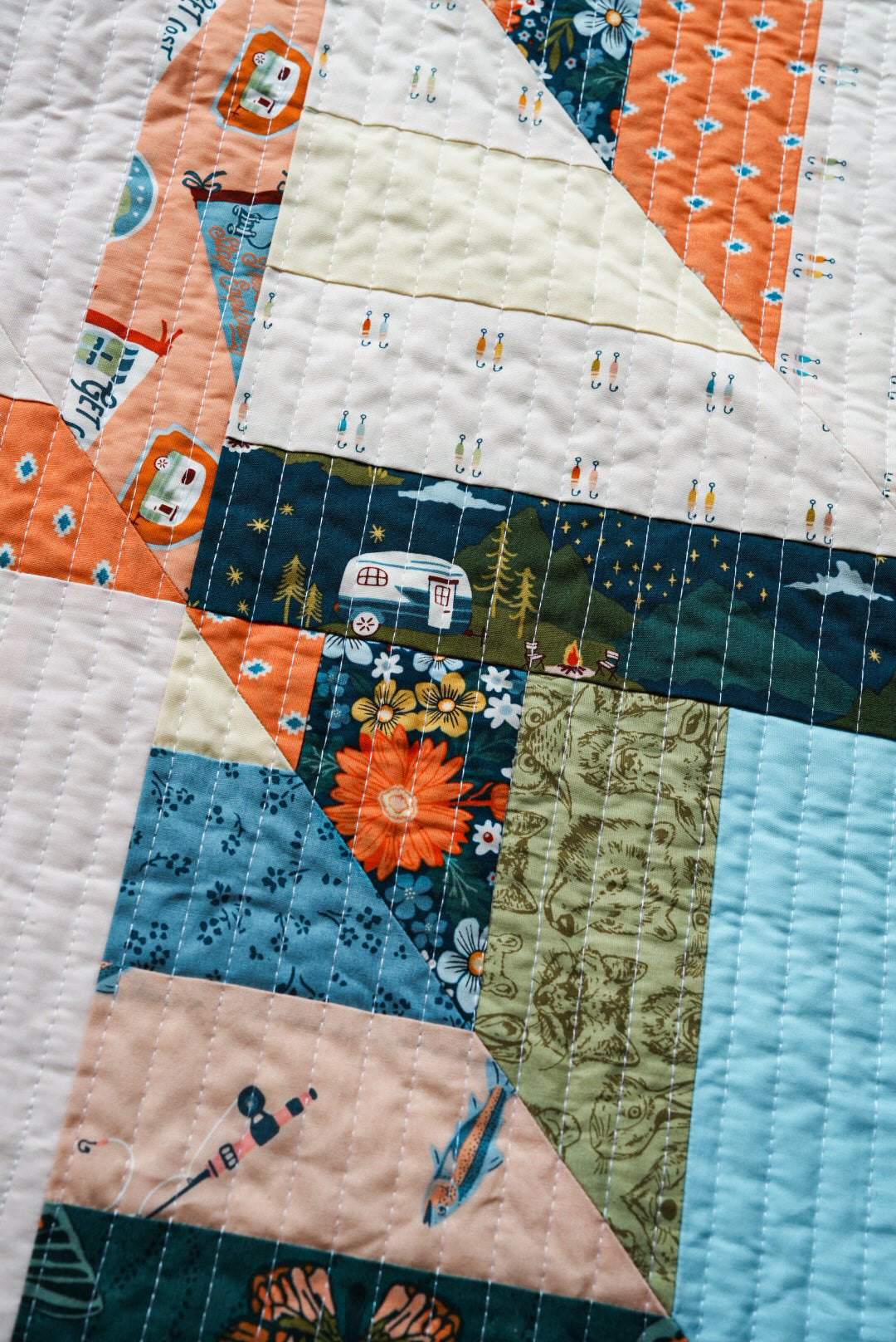 Happy Camper Lucky Log Cabins Quilt Kit | Quilt Love Pattern Inspired