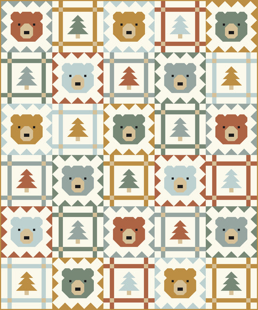 Grizzly Grove Quilt Kit | Warm Forest Edition | Pen + Paper Patterns Inspired