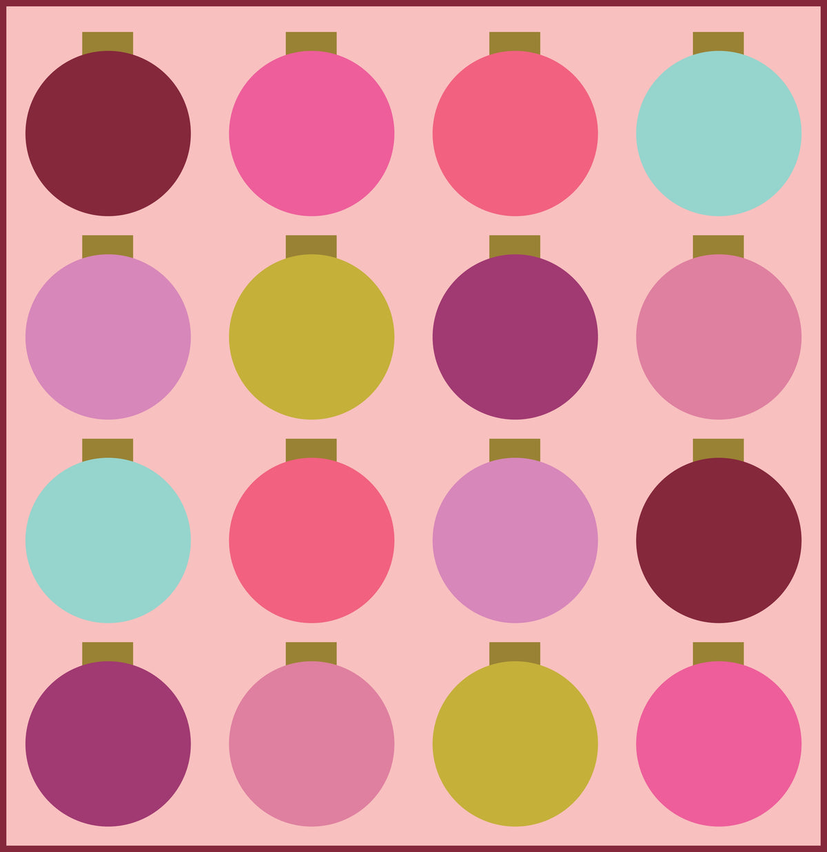 PREORDER Retro Ornaments 2.0 Quilt Kit | Modern Cover Version | Lo & Behold Stitchery Pattern Sold Separately
