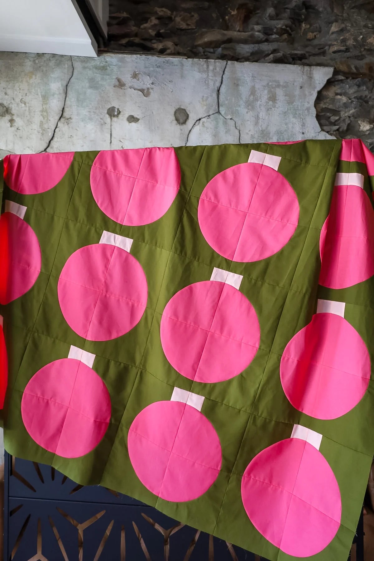 Retro Ornaments 2.0 Quilt Kit | Cactus Flower Edition | Lo & Behold Stitchery Pattern Sold Separately