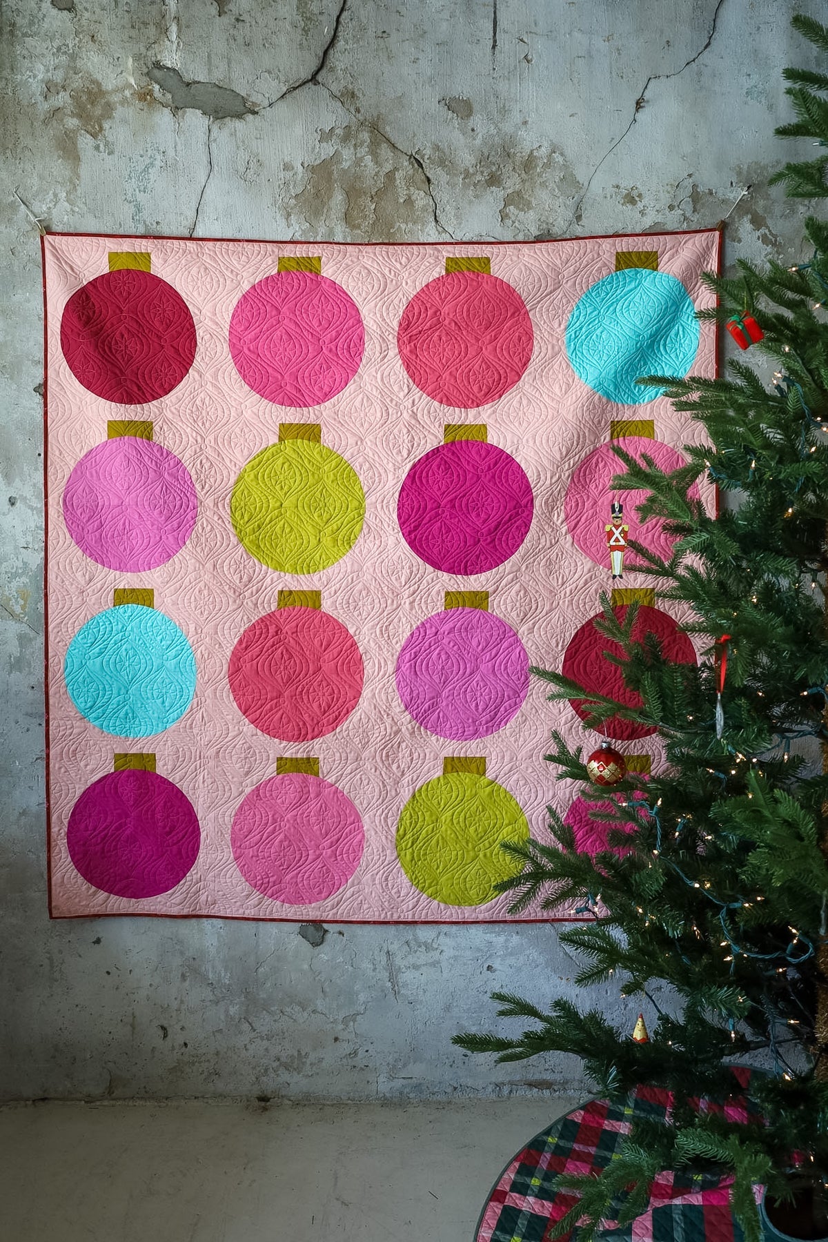 PREORDER Retro Ornaments 2.0 Quilt Kit | Modern Cover Version | Lo & Behold Stitchery Pattern Sold Separately