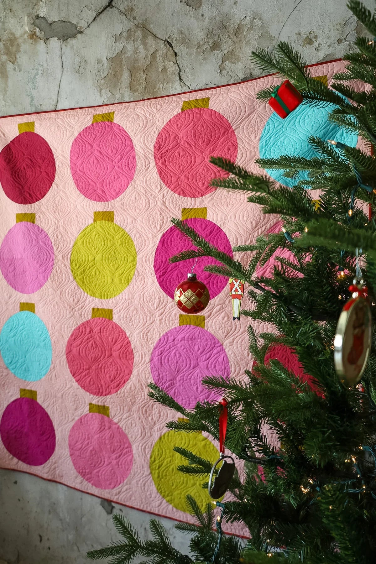 PREORDER Retro Ornaments 2.0 Quilt Kit | Modern Cover Version | Lo & Behold Stitchery Pattern Sold Separately