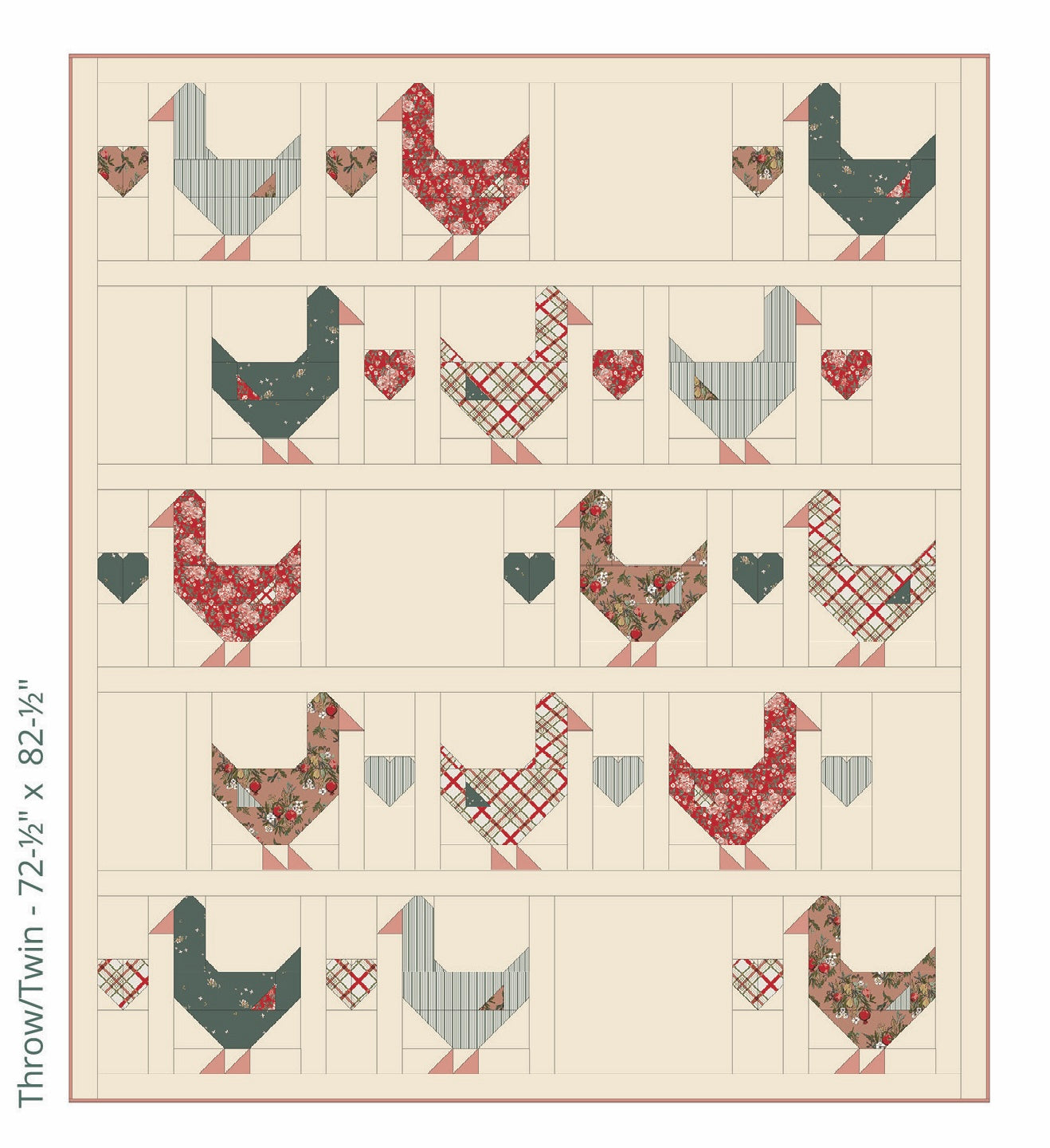 Goose Goose Quilt Kit-Spruce | Sharon Holland Patterns