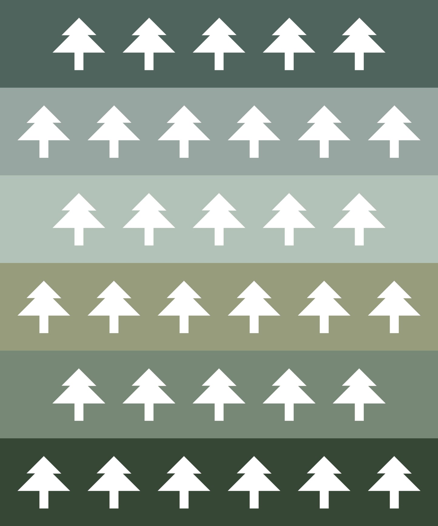 Evergreen Tree Rows Quilt Kit | Quilty Love Pattern