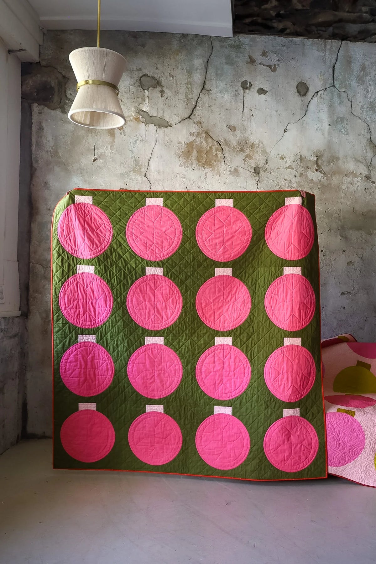 Retro Ornaments 2.0 Quilt Kit | Cactus Flower Edition | Lo & Behold Stitchery Pattern Sold Separately